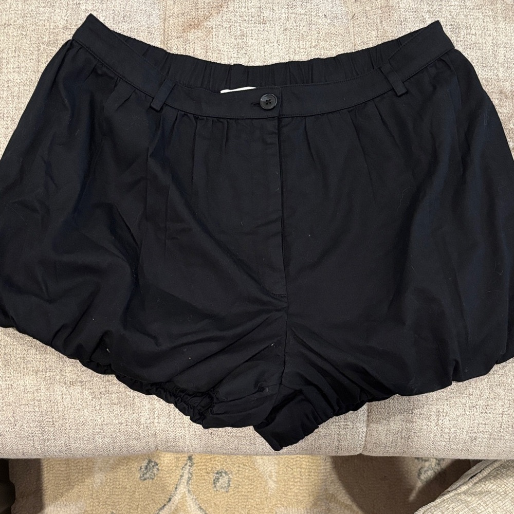 Elegant High Waist Black Shorts